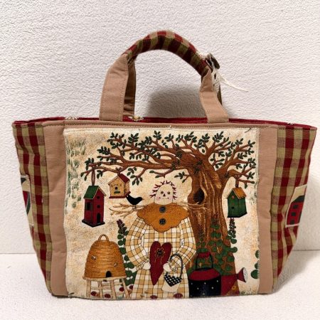 Forest Storybook Appliqué Fabric Tote Bag