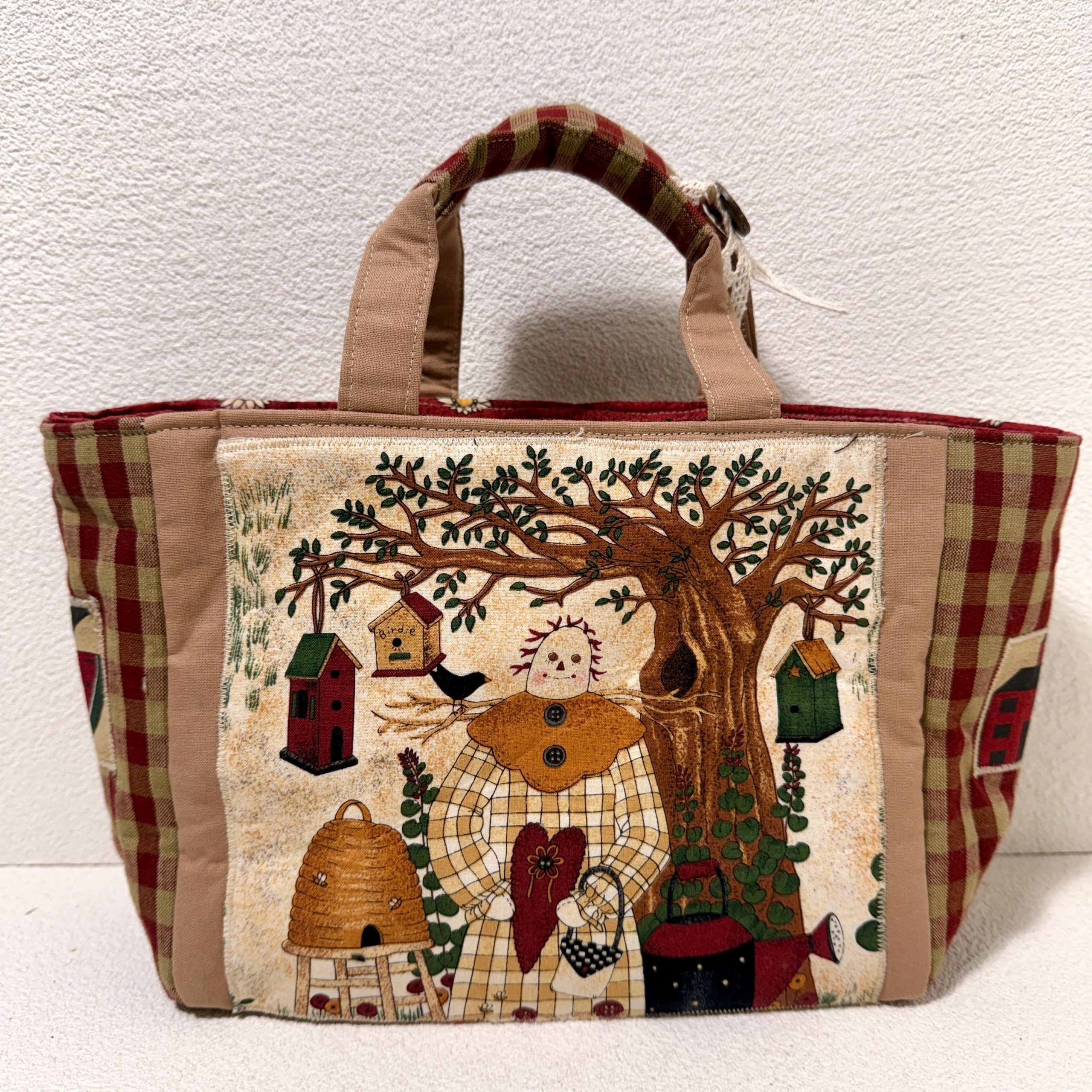 Forest Storybook Appliqué Fabric Tote Bag