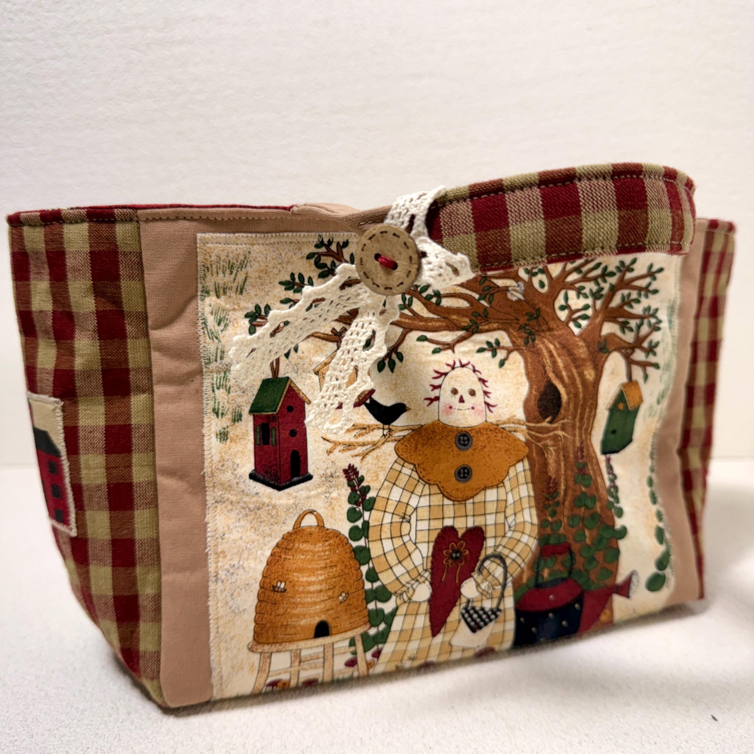 Forest Storybook Appliqué Fabric Tote Bag - Image 4
