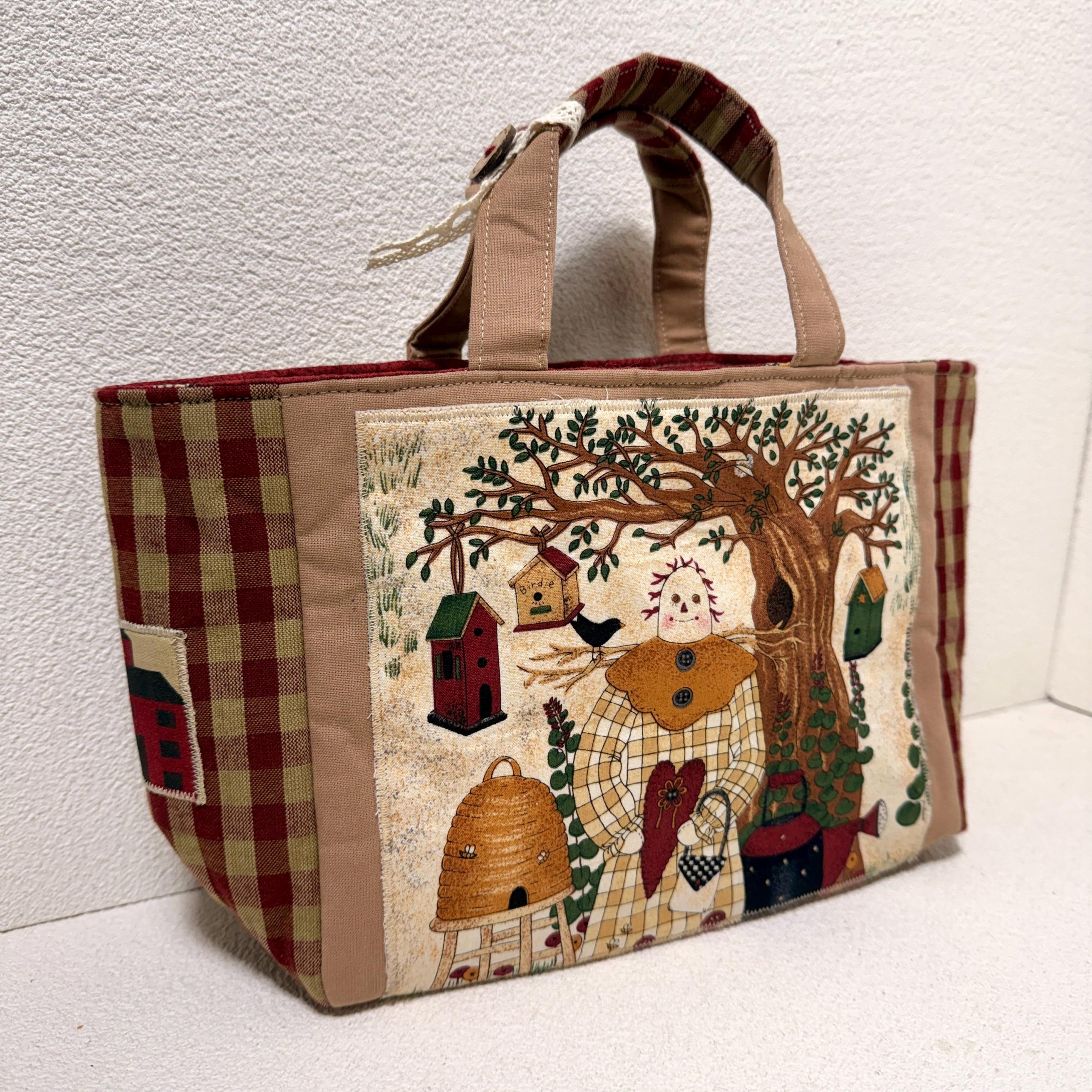 Forest Storybook Appliqué Fabric Tote Bag - Image 3