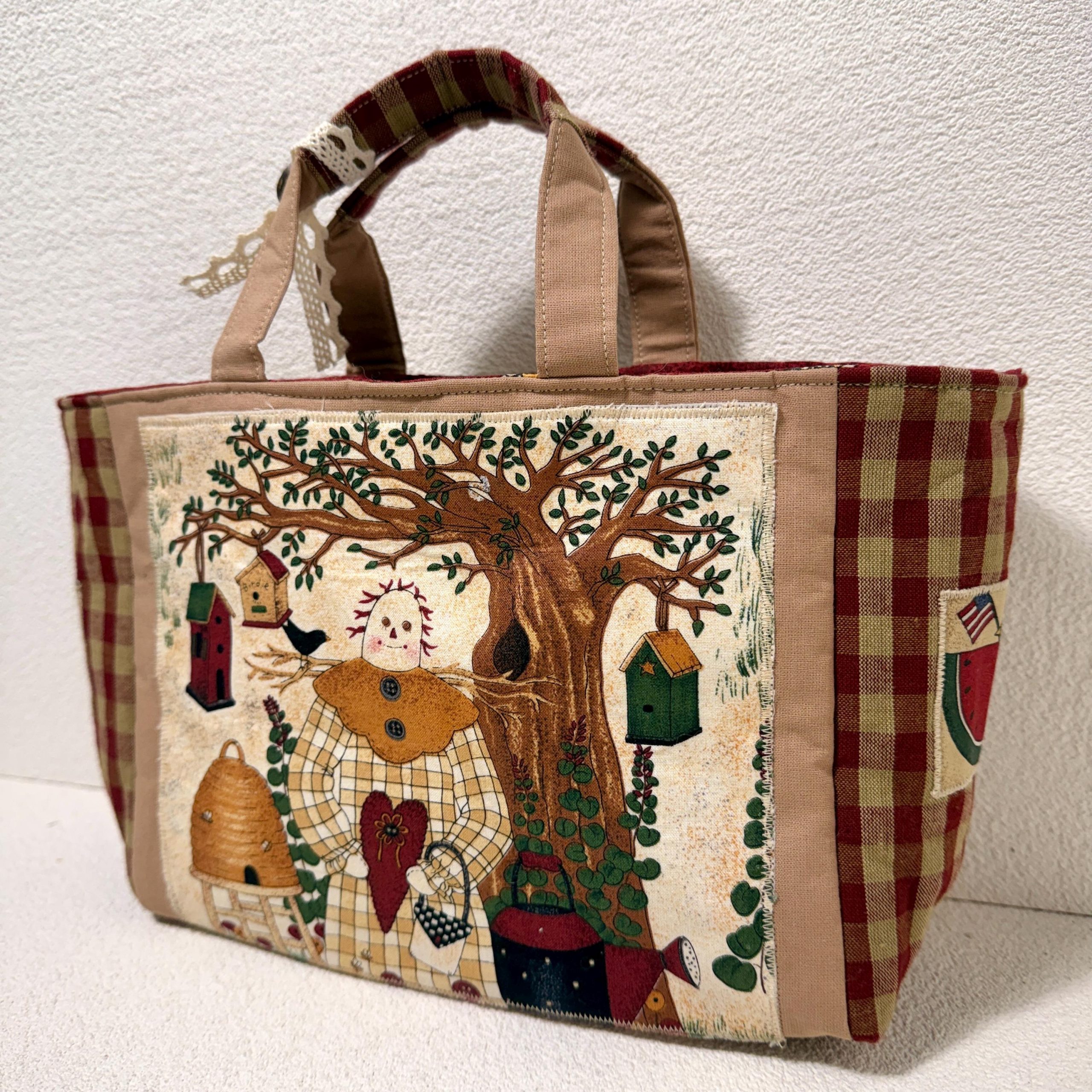 Forest Storybook Appliqué Fabric Tote Bag - Image 2