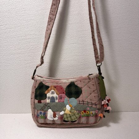 Whimsical Woodland Storybook Appliqué Fabric Tote Bag