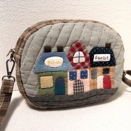 Whimsical Storybook Florist Shop Appliqué Quilted Crossbody Bag