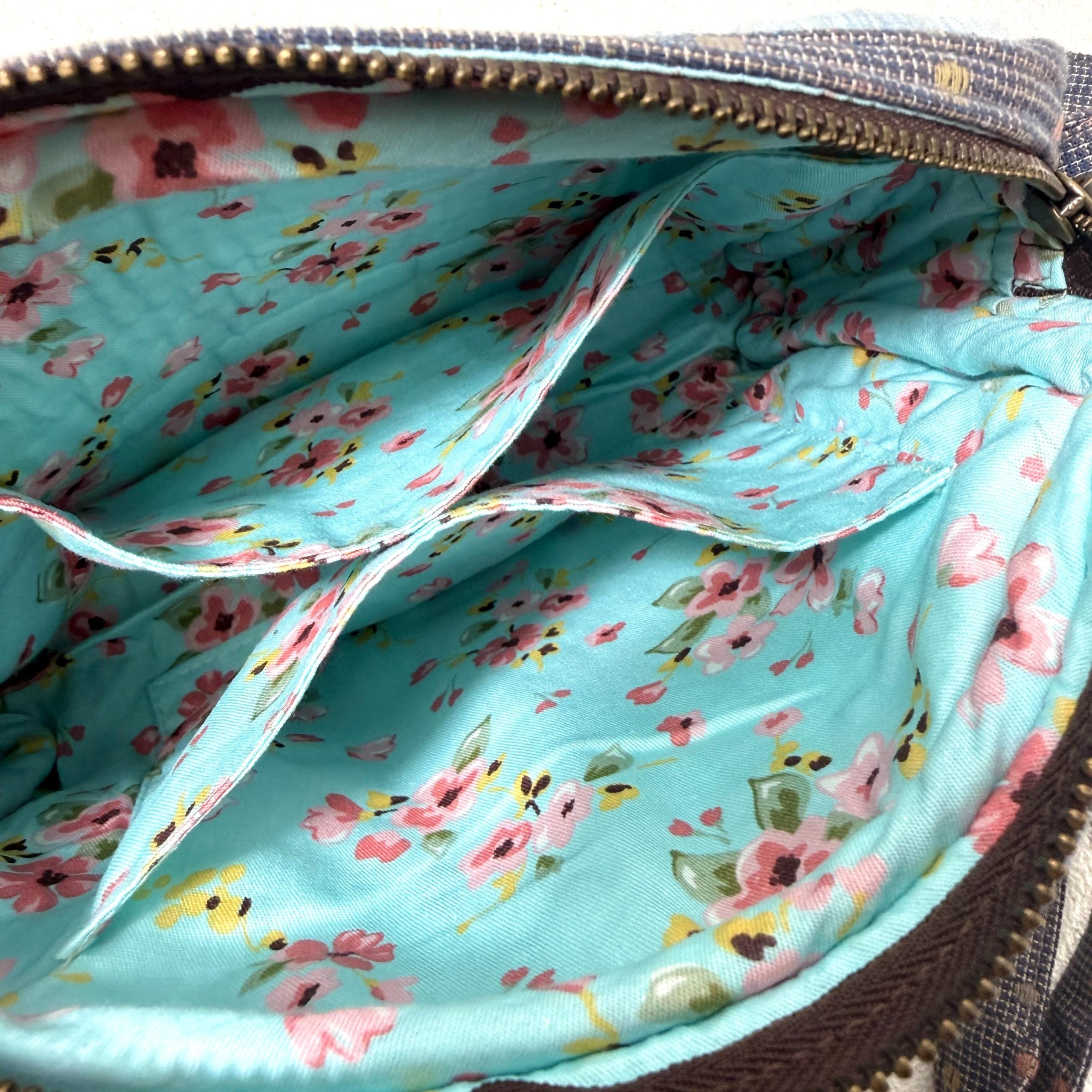 Whimsical Village Girl and Goose Appliqué Fabric Crossbody Bag - Image 4